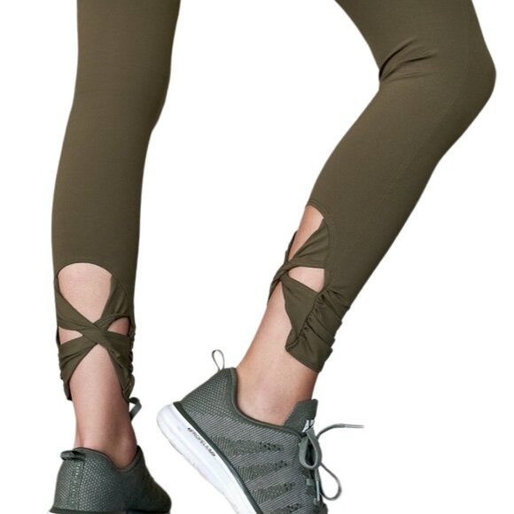 Free People Movement 7/8 Length Gemini Leggings in Army Green Women’s Size M - Picture 4 of 16